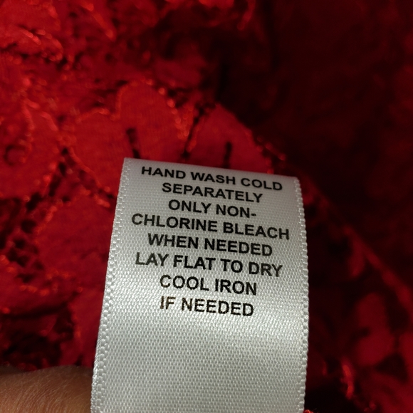 Elle Lady in Lace Red Dress size 2 - Picture 6 of 7